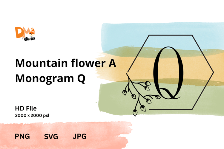 Mountain Flower Monogram