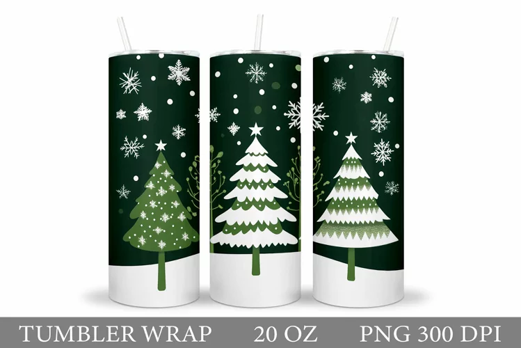 Christmas Tree Tumbler Design. Christmas Tree Sublimation