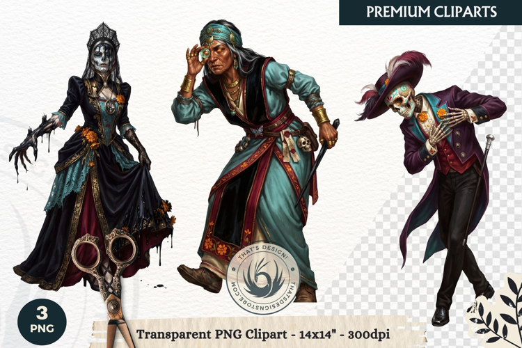 The Marigold Veil Day of the Dead Fantasy RPG Clipart