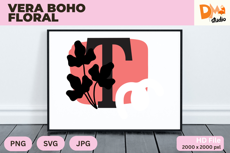Boho Floral Svg Image 23