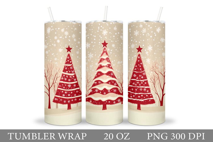 Christmas Tree Tumbler Sublimation. Christmas Tumbler Design
