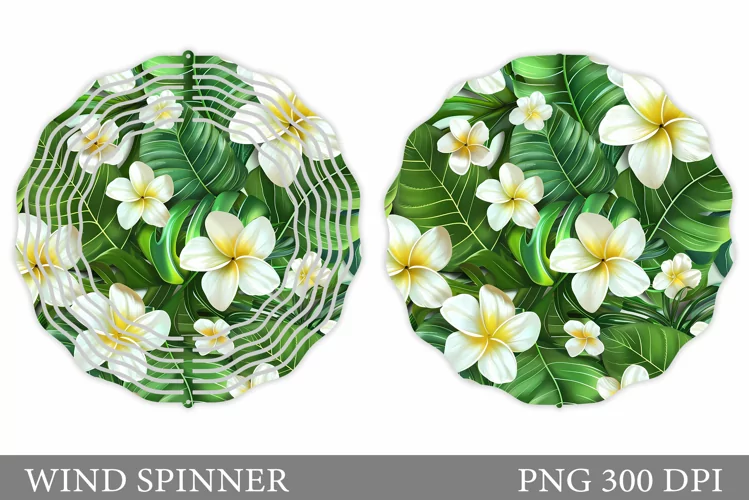 Wildflowers Wind Spinner Design. Floral Wind Spinner