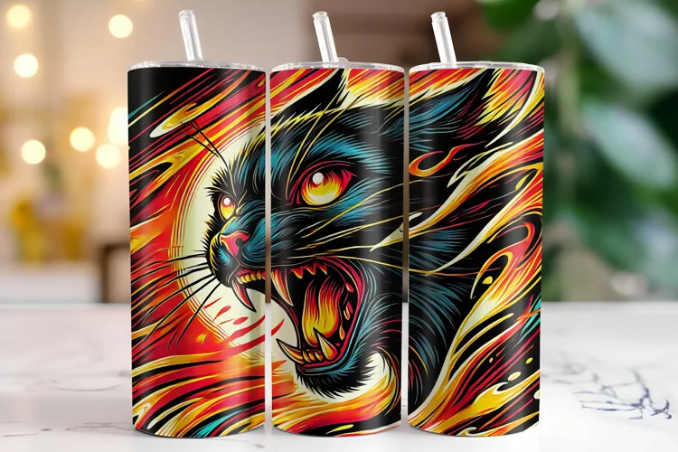 Cat Tumbler Wrap | Sublimation | Tumblers