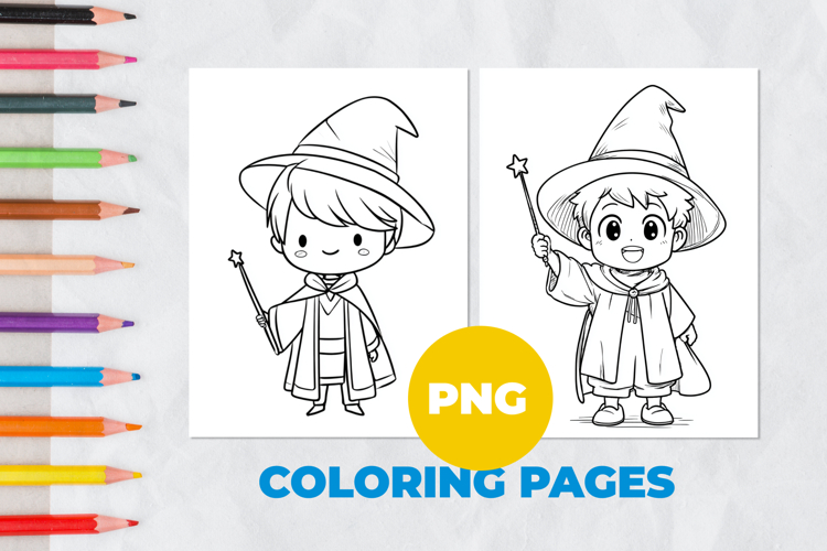 Sweet boy wizard Coloring Pages | Coloring book