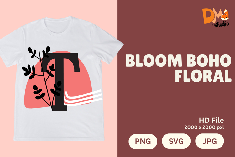 Boho Floral Svg Image 23
