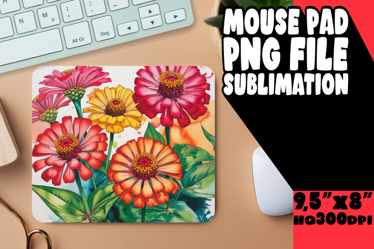 JOYFUL MOUSE PAD PNG ART, Flowers example image 1