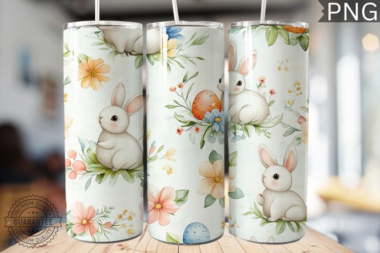 Spring Easter Tumbler Wrap - High Quality 300 Dpi