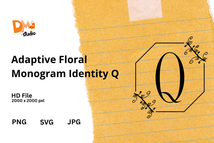 Adaptive Floral Monogram Identity example image 1