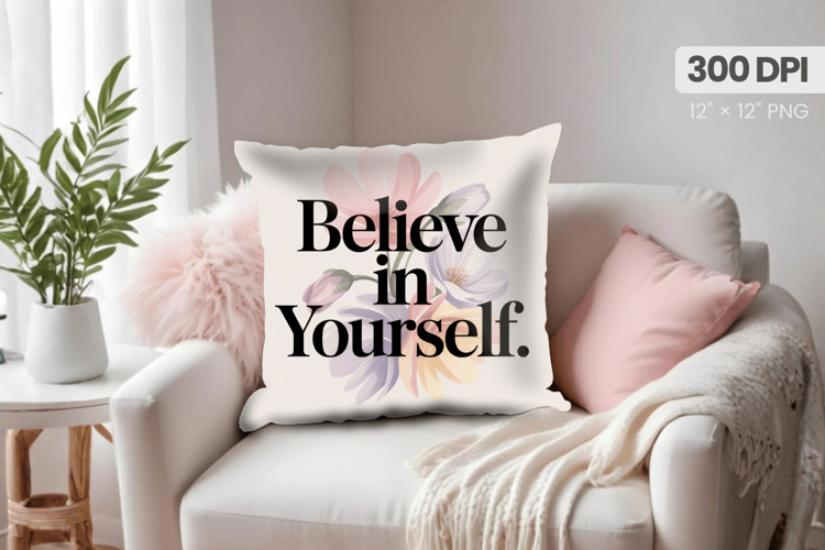 Inspirational Quotes Pillow PNG Motivational PNG Sublimation
