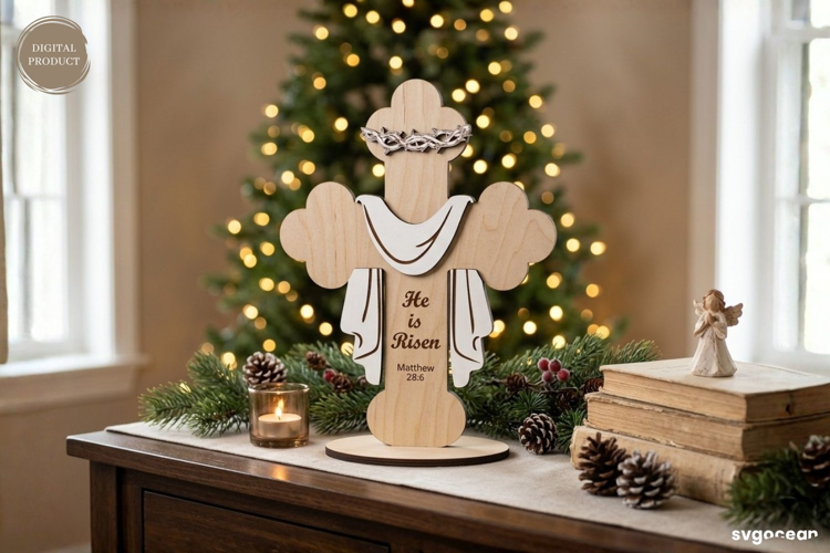 Christian Standing Cross Laser Cut | Glowforge | SVG