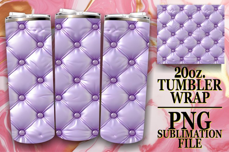 Quilted 3D Effect Tumbler Wrap PNG