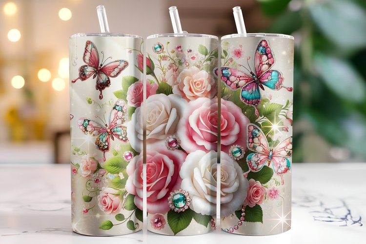 Flowers Tumbler Wrap | Sublimation | Tumblers