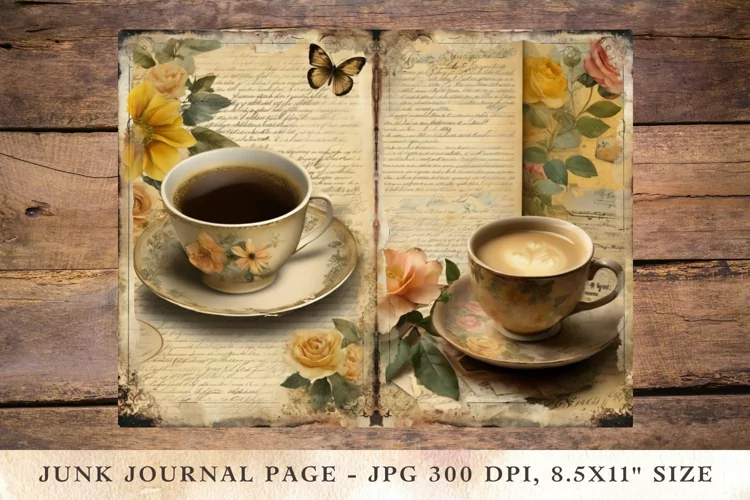Printable Junk Journal Pages coffee 2