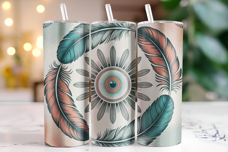 Bohemian Art Tumbler Wrap | Sublimation | Tumblers
