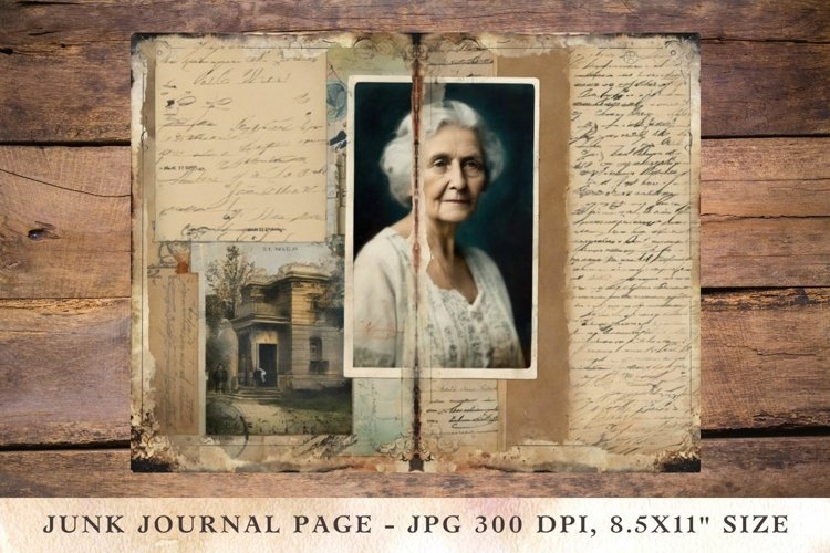 Printable Junk Journal Pages ocean grandma 8 example image 1