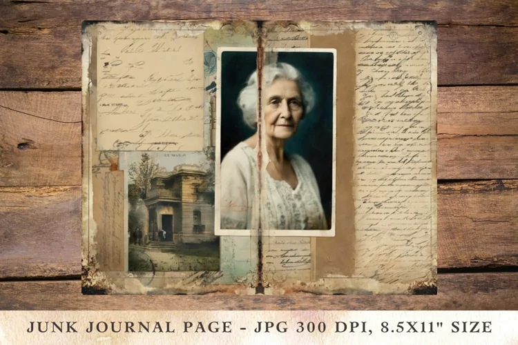 Printable Junk Journal Pages ocean grandma 8