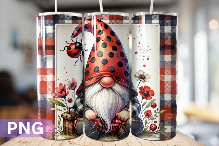 Ladybug Tumbler Sublimation - 20 Oz Skinny Tumbler