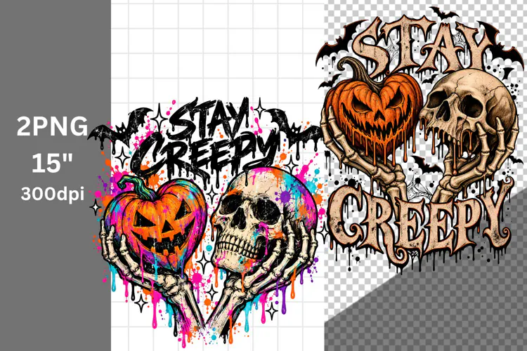 Halloween PNG, Stay creepy PNG, Fall PNG,
