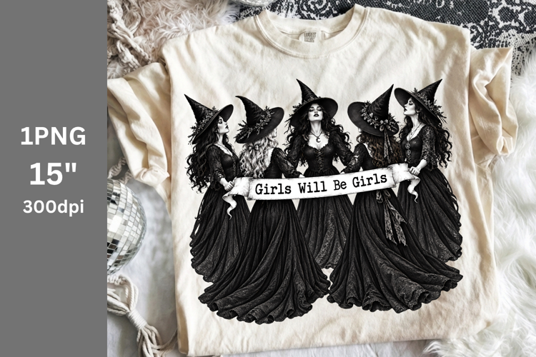 Halloween PNG, Fall PNG, Girls will be girls PNG,