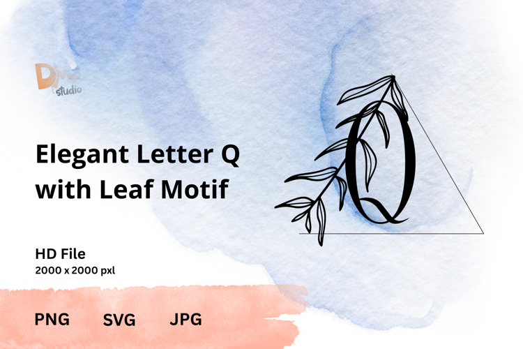 Leaf Monogram Svg Image 8