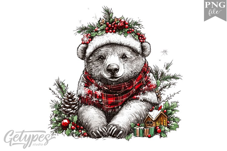 Christmas Bear Clipart Image 18