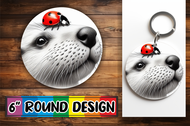 Timeless Circle Car Coasters PNG, Cute Animals