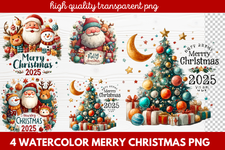 Christmas Watercolor Clipart Image 9