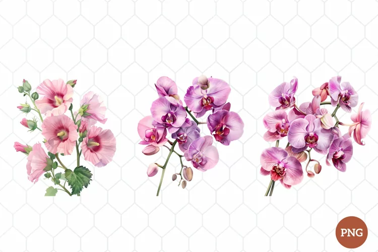 Watercolor Wildflowers Clipart
