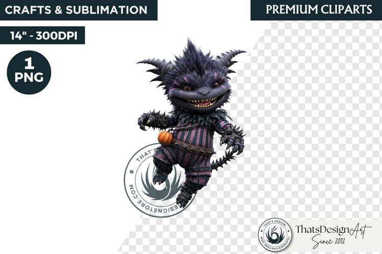 Halloween Little Monster Clipart Png, Spooky Cute Fantasy