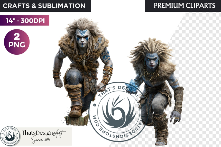 Viking Mythology Giants Clipart, Norse Jotuns gods