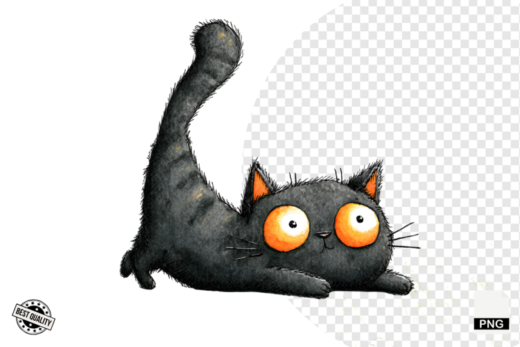 Black Cat Clipart Image 2