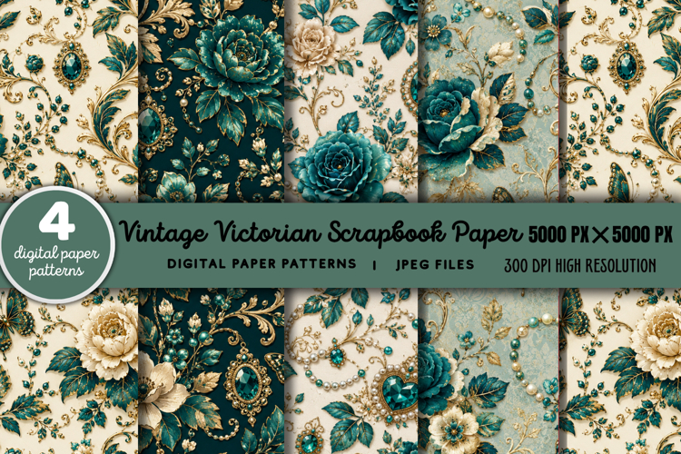 Victorian Scrapbook Paper JPG