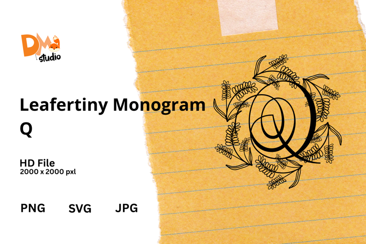 Floral Monogram Letter Svg Image 22