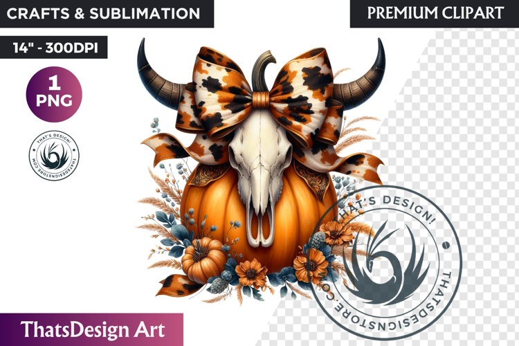 Western Pumpkin Autumn PNG,Cowgirl Coquette bow fall clipart