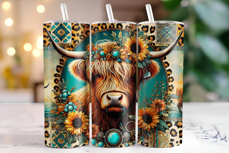 Highland Cow Tumbler Wrap | Sublimation | Tumblers