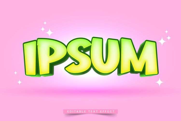 Editable Text Effect for Illustrator. Vector Graphic styles example image 1