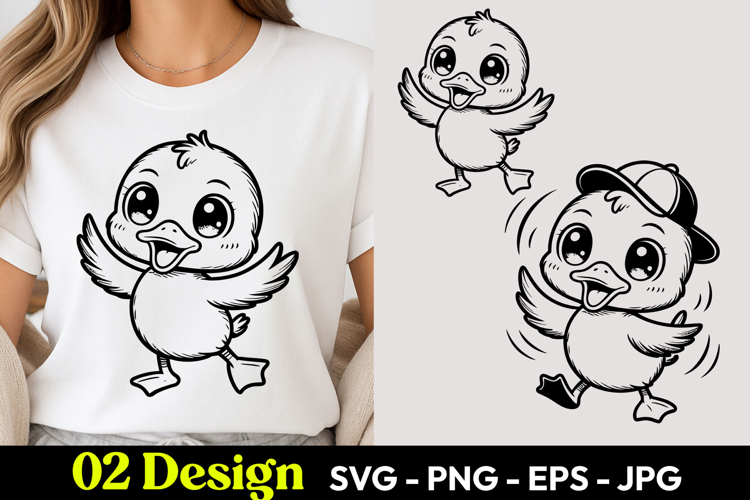 Cute Dancing Chick SVG PNG