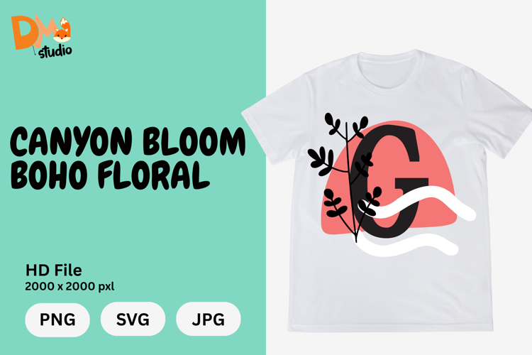 Boho Floral Svg Image 16
