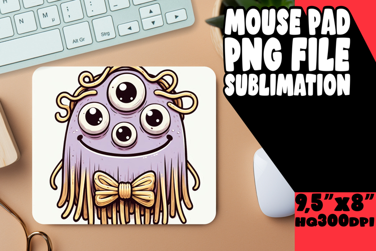 Joyful MOUSE PAD PNG Art, Monster