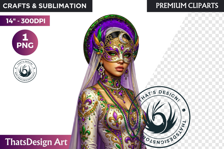 Mardi Gras Carnival Masquerade Clipart PNG scrapbooking