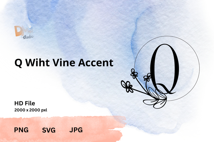 Wiht Vine Accent Monogram