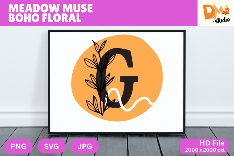 Floral Monogram Letter Svg Image 5