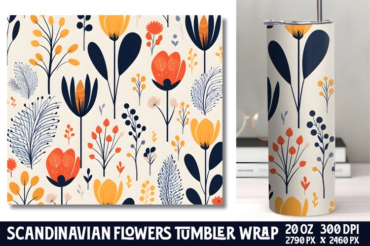 Scandinavian Flowers Tumbler