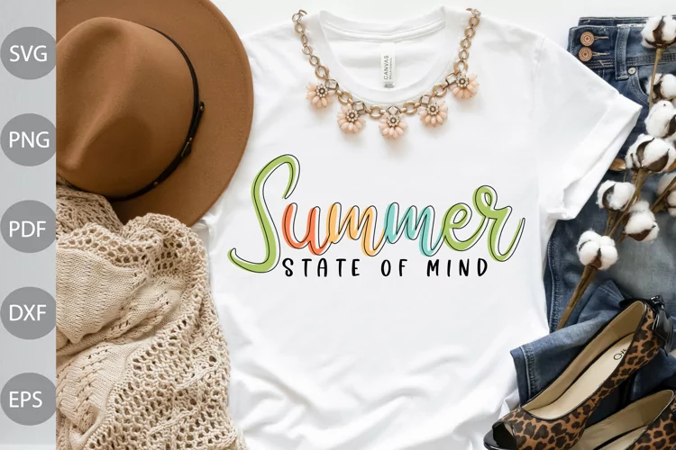Summer State Of Mind SVG Cut Files/ Summer Quote SVG