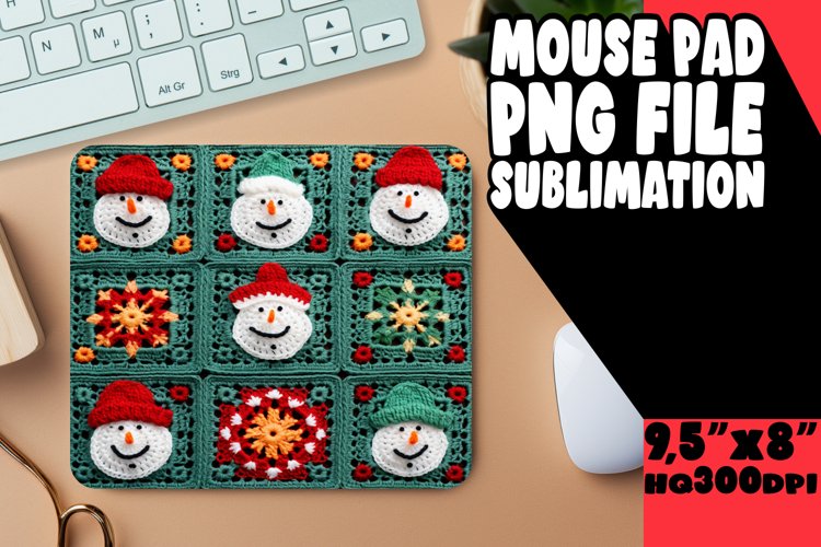 Winter Magic 3D Patterned Sublimation Mouse Pads for Festive example image 1