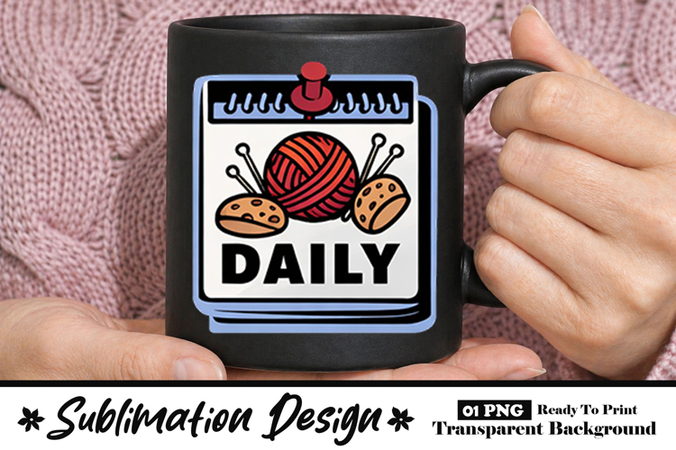Daily Yarn Funny Crochet Mug Design