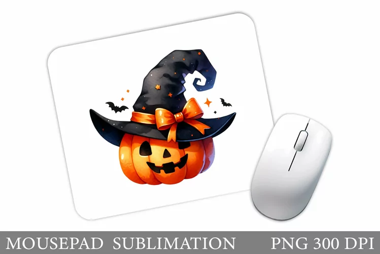 Cute Pumpkin Mouse Pad. Cute Halloween Pumpkin Mouse Pad