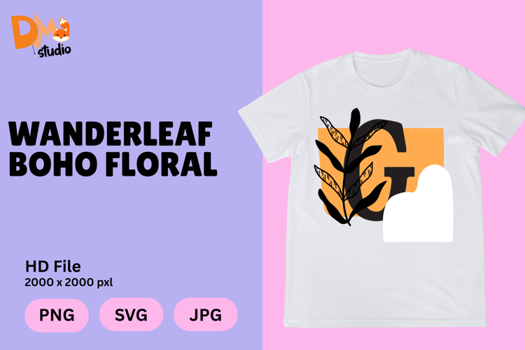 Wanderleaf Boho Floral Monogram