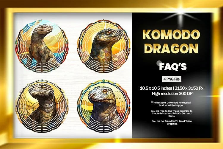 Komodo Dragon Wind Spinner Sublimation - 04 Variations