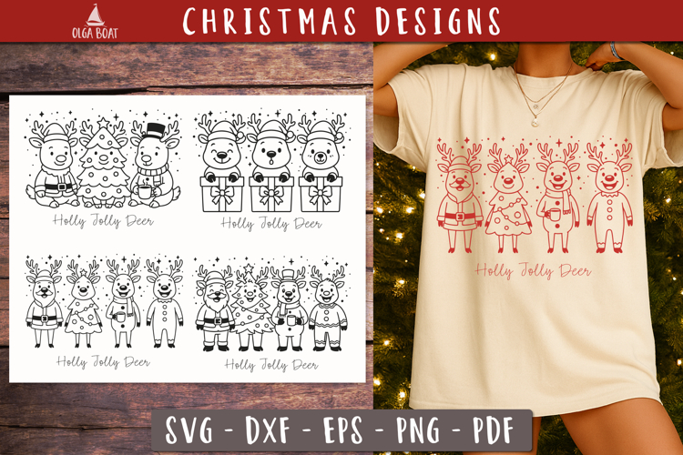 Santa Black And White Clipart Image 12